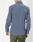 Chemise Slim Fit imprimée bleu foncé