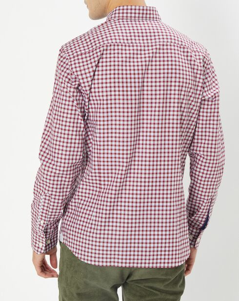 Chemise Slim Fit à carreaux vichy rouge/blanc