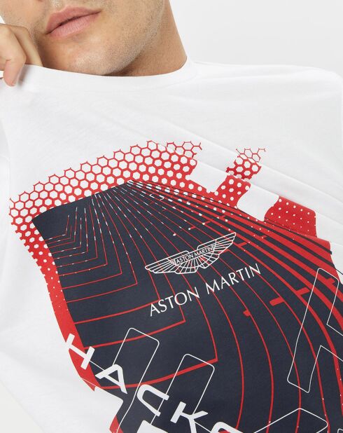 T-Shirt Aston Martin Racing imprimé blanc