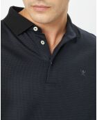 Polo Classic Fit Pied-de-poule noir/bleu marine