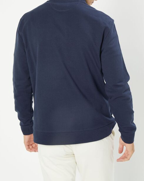 Sweat col montant zippé bleu marine