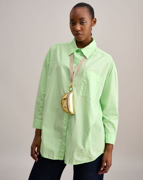 Chemise oversize Gabin vert fluo