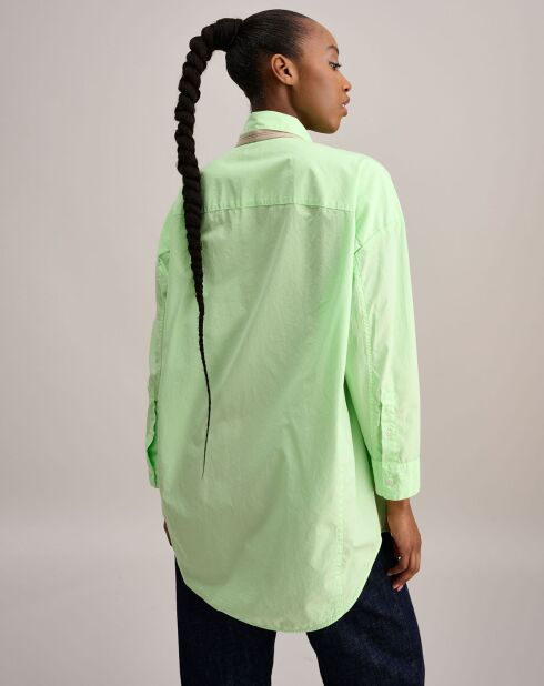 Chemise oversize Gabin vert fluo