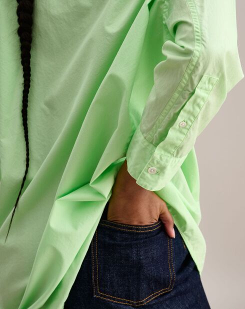 Chemise oversize Gabin vert fluo