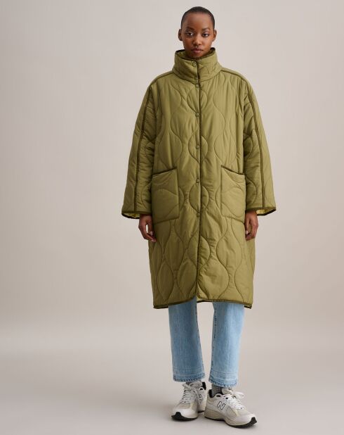 Manteau réversible Heddie jaune/kaki