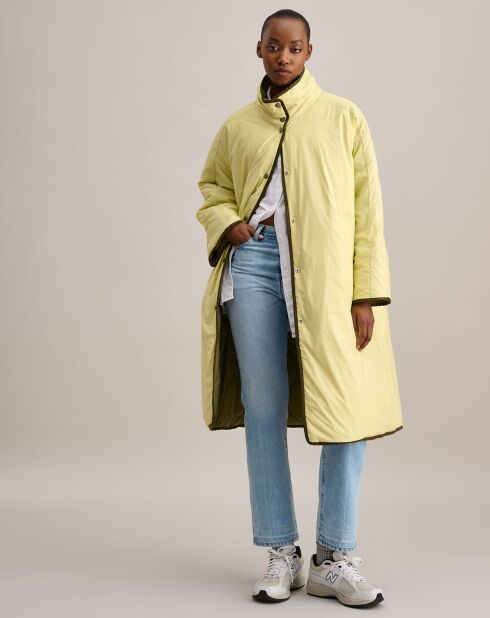 Manteau réversible Heddie jaune/kaki