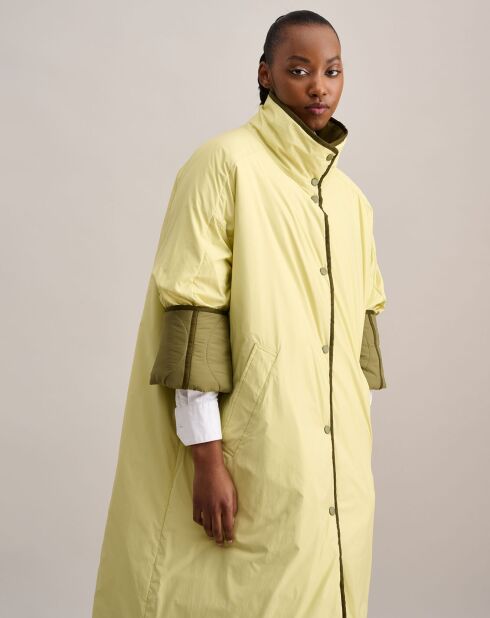 Manteau réversible Heddie jaune/kaki