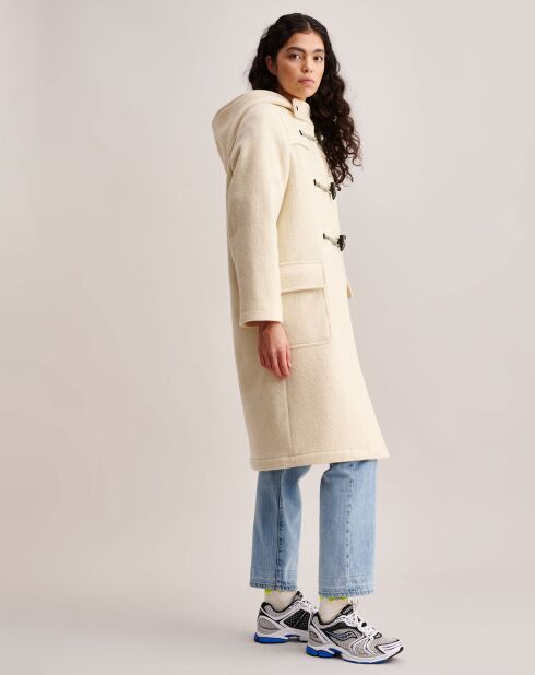 Manteau 100% Laine Vosges ivoire