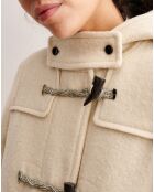 Manteau 100% Laine Vosges ivoire