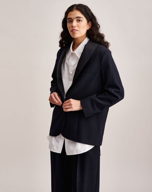 Veste blazer oversize Verdi bleu marine