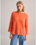 Pull oversize en Angora mélangé Dataul orange vif