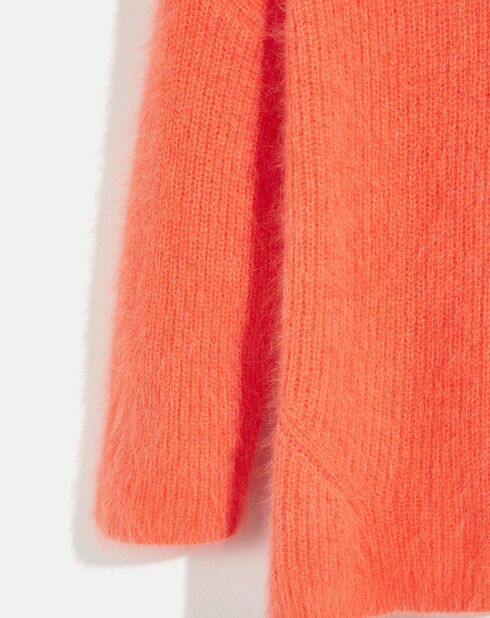 Pull oversize en Angora mélangé Dataul orange vif