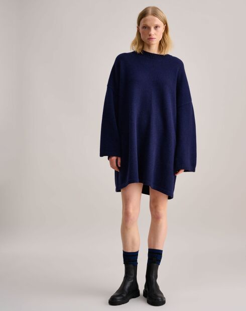 Robe en Laine & Coton Gadoby bleu marine