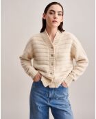 Cardigan oversize en Laine mélangée Gyel ivoire