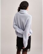 Pull oversize en Laine, Alpaga & Chanvre Garano bleu clair