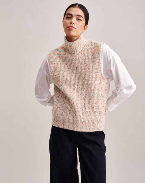 Pull sans manches en Laine & Alpaga mélangés Lattem multicolore