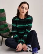 Pull en Laine mélangée Gopsy rayé vert
