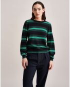 Pull en Laine mélangée Gopsy rayé vert