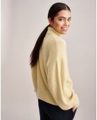 Pull oversize en Laine mélangée Duky à carreaux jaune clair