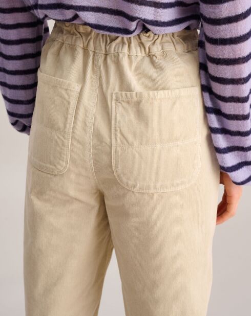 Pantalon en Velours côtelé Pasop rice