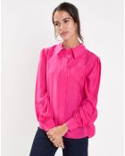 Blouse fluide 100% Soie Panos rose fuschia