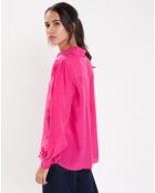 Blouse fluide 100% Soie Panos rose fuschia