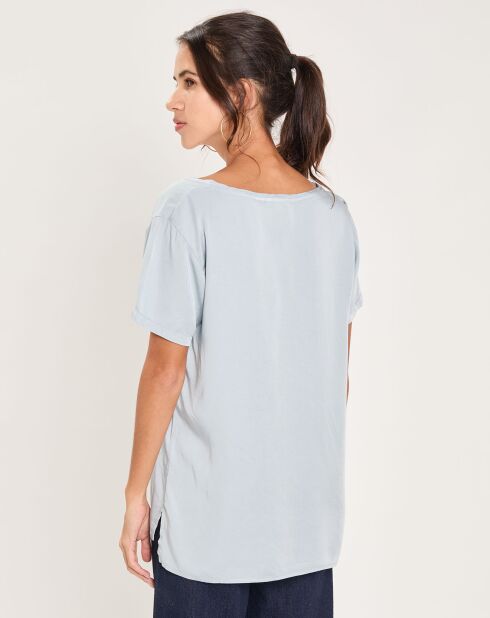 T-Shirt Lane gris bleu