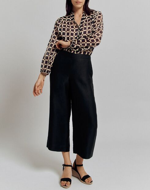 Pantalon en Lin mélangé Pristar noir