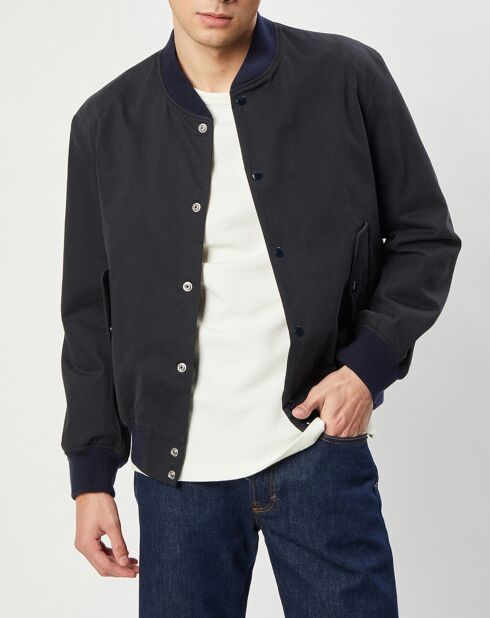 Veste bombers en Coton Campbell marine