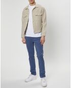 Veste 100% Lin Trucker beige clair