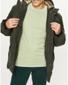 Doudoune  Micro Twill Barn Puffer kaki foncé