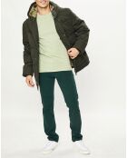 Doudoune  Micro Twill Barn Puffer kaki foncé