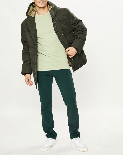 Doudoune  Micro Twill Barn Puffer kaki foncé