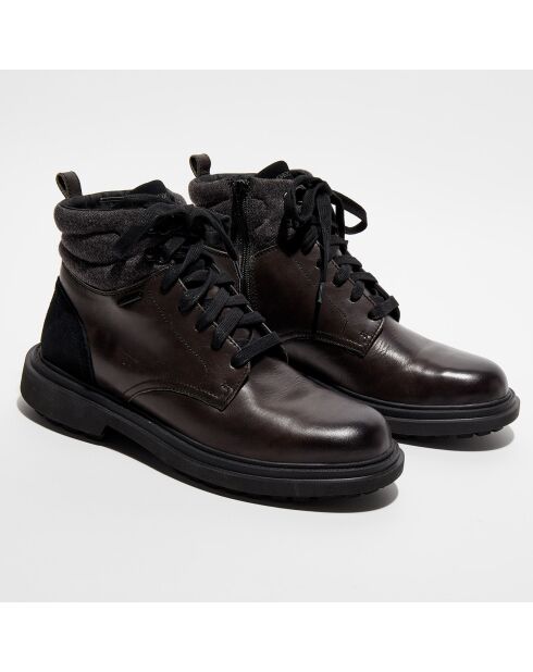 Boots en Cuir Faloria marron/noir