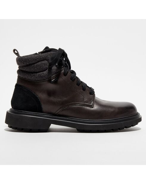 Boots en Cuir Faloria marron/noir