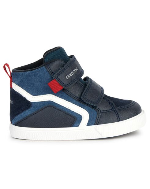 Baskets en Cuir Kilwi bleu marine