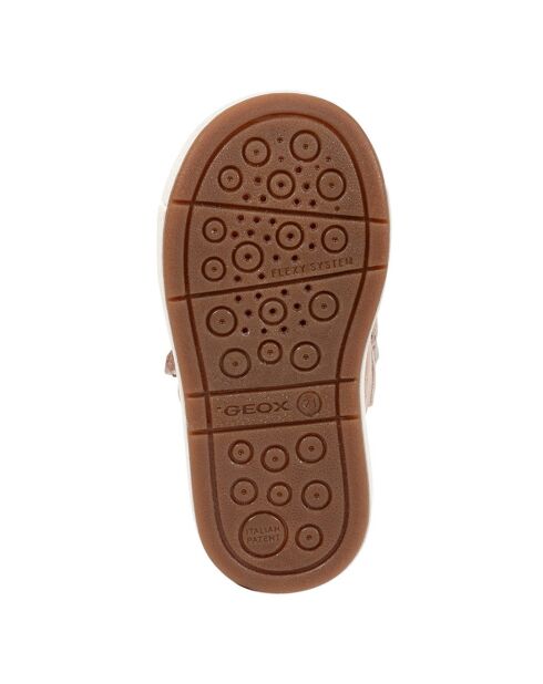 Baskets fourrées Laine en Velours de Cuir Girl roses