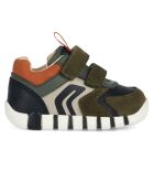 Baskets en Velours de Cuir  Iupidoo kaki/orange