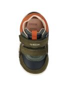 Baskets en Velours de Cuir  Iupidoo kaki/orange