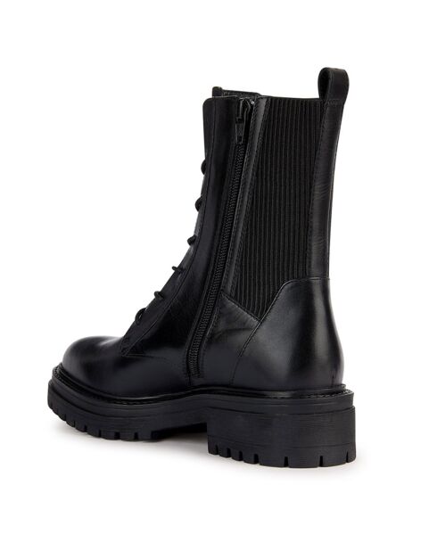 Boots en Cuir Iridea noires - Talon 5 cm