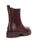 Chelsea Boots en Cuir Iridea bordeaux - Talon 3 cm