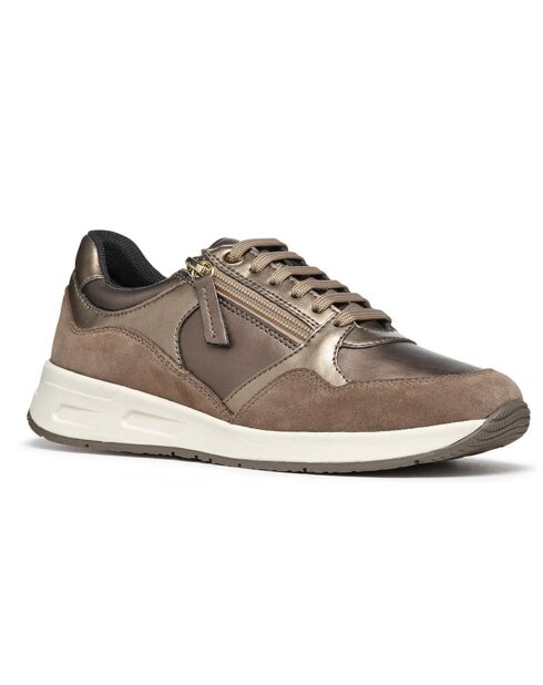 Baskets en Velours de Cuir Bulmya taupe