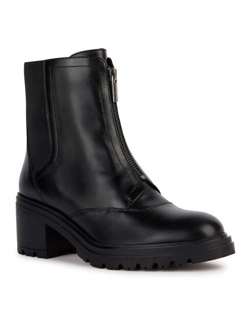 Chelsea Boots en Cuir Damiana noires - Talon 7.5 cm