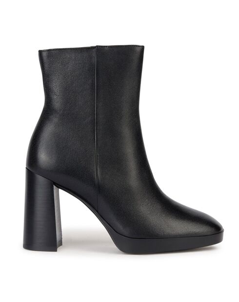 Boots en Cuir Teulada noires - Talon 9 cm