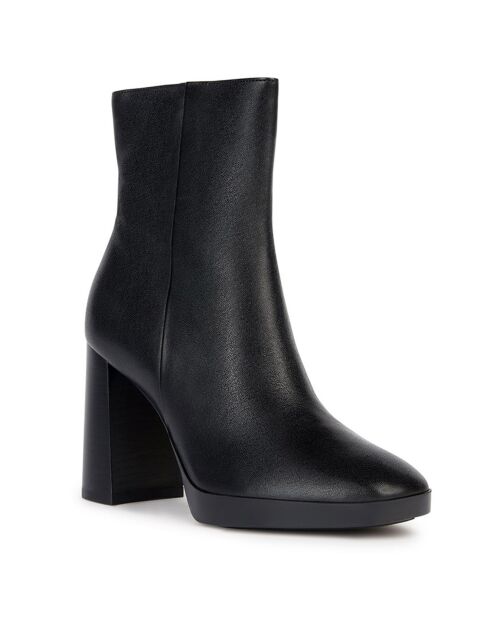 Bottines en Cuir Teulada noires - Talon 9 cm