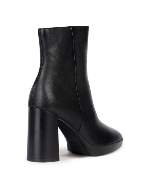Bottines en Cuir Teulada noires - Talon 9 cm