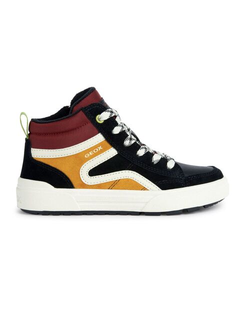 Baskets en Velours de Cuir Weemble noir/jaune