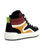 Baskets en Velours de Cuir Weemble noir/jaune