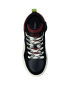 Baskets en Velours de Cuir Weemble noir/jaune