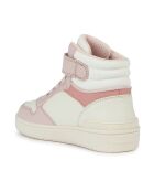 Baskets Washiba rose/blanc